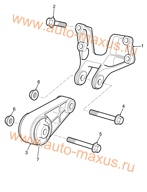 Опоры двигателя нижние для LDV Maxus, LD 100