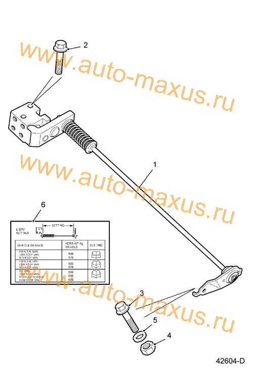 Ограничительный клапан давления для LDV Maxus, LD 100