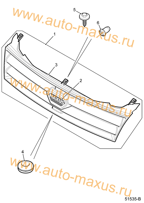 Решетка радиатора LDV Maxus для LDV Maxus, LD 100