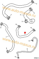 схема Водяной шланг расширительный бачок - двигатель для LDV Maxus, LD 100