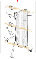 схема Задний фонарь рестайлинговый левый для LDV Maxus, LD 100