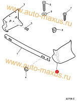 схема Облицовка заднего бампера правая сторона для LDV Maxus, LD 100