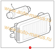 схема Плафон освещения перчаточного ящика для LDV Maxus, LD 100