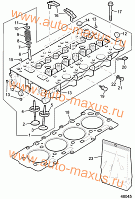 Головка блока цилиндров, клапаны, толкатели для LDV Maxus, LD 100