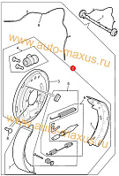 схема Задний тормоз в сборе правый для LDV Maxus, LD 100