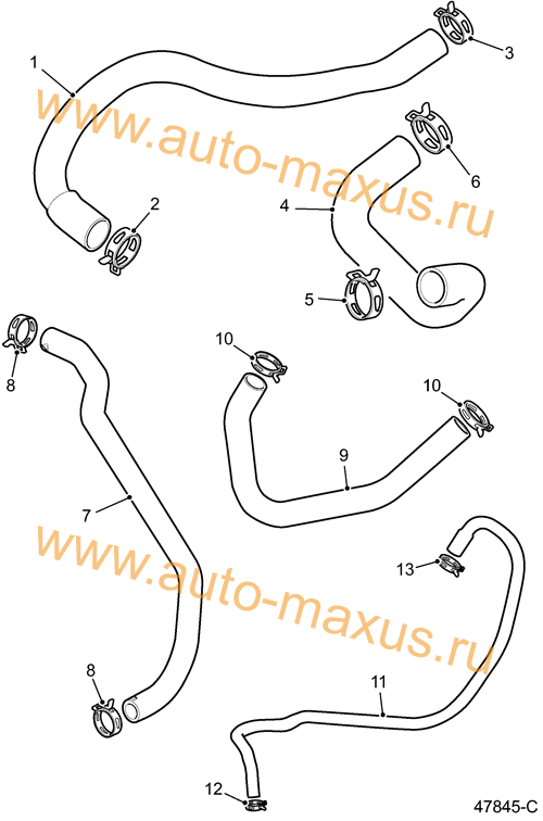 Шланги для радиатора LDV Maxus для LDV Maxus, LD 100