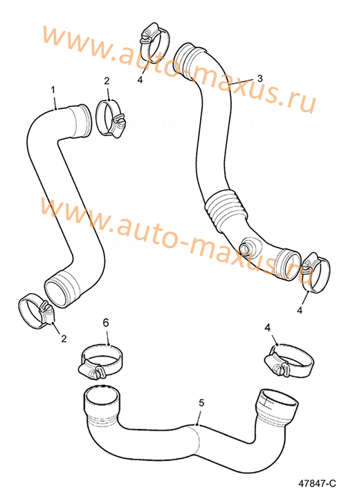 Шланги - впуск воздуха - Евро 3 для LDV Maxus, LD 100