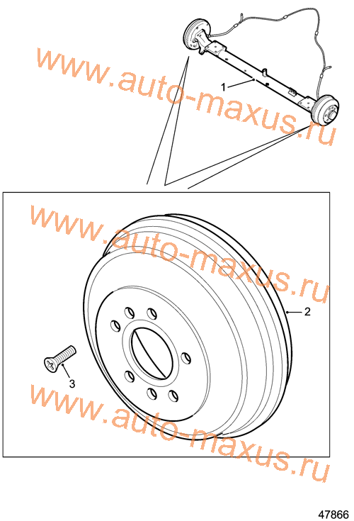 Задний тормозной барабан для LDV Maxus, LD 100