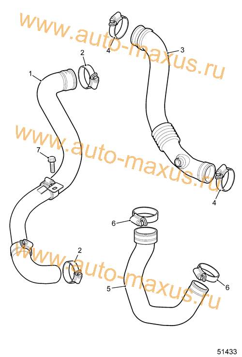 Шланги - впуск воздуха - Евро 3 для LDV Maxus, LD 100