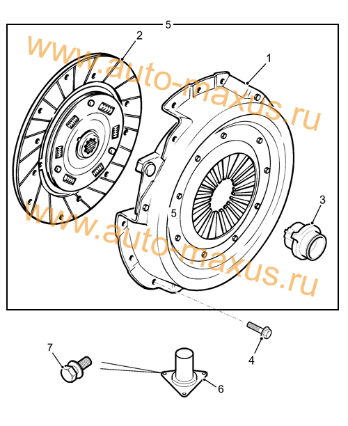 Сцепление. Корзина, диск, выжимной подшипник для LDV Maxus, LD 100