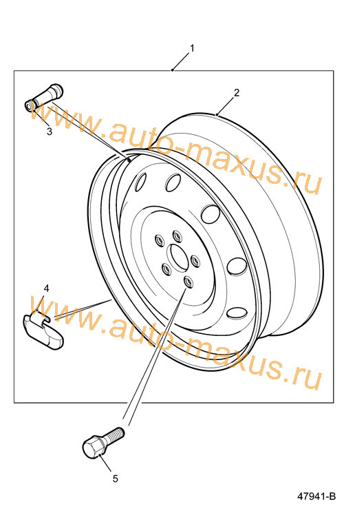 Диск колесный стальной 16" для LDV Maxus, LD 100