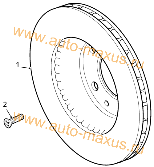 Передний тормозной диск для LDV Maxus, LD 100