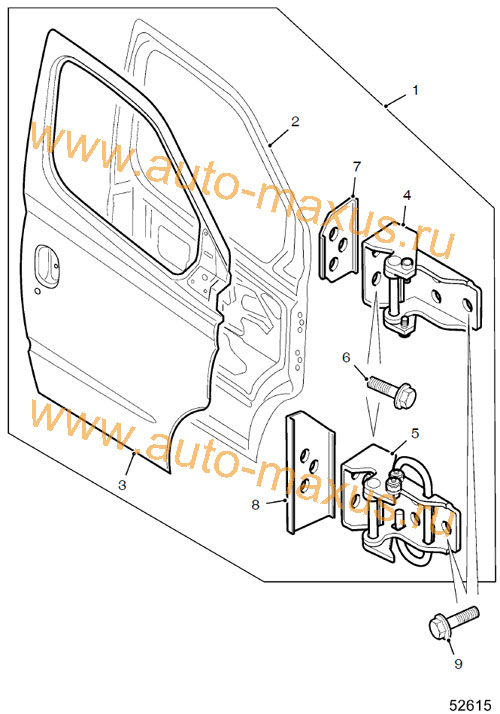 Дверь передняя правая для LDV Maxus, LD 100