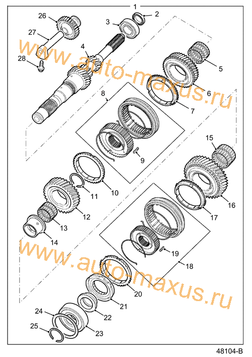 Валы и шестерни LDV Maxus для LDV Maxus, LD 100