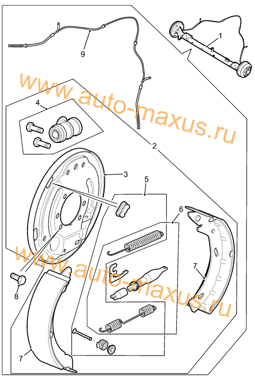 Задний тормоз Максус для LDV Maxus, LD 100