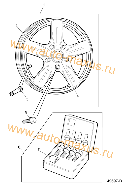 Диск колесный легкосплавный 16" для LDV Maxus, LD 100