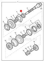 схема Подшипник конический вторичного вала КПП Maxus для LDV Maxus, LD 100