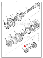 схема Подшипник конический вторичного вала КПП Maxus для LDV Maxus, LD 100