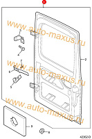 схема Дверь Максус задняя правая, высокая, под стекло для LDV Maxus, LD 100