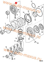 схема Опора коленвала промежуточная в сборе  для LDV Maxus, LD 100