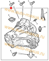 схема Коробка передач в сборе 3.2/3.5/3.9т Б.У. для LDV Maxus, LD 100