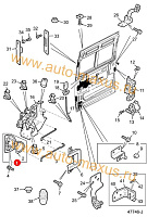 схема Ручка в сборе сдвижной двери наружная  для LDV Maxus, LD 100