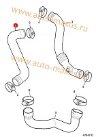 схема Выпускной шланг - турбокомпрессор в CAC для LDV Maxus, LD 100