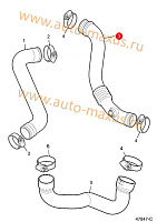 схема Впускной шланг - воздушный фильтр в турбокомпрессор для LDV Maxus, LD 100