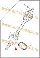 схема ШРУС внешний с ABS для LDV Maxus, LD 100