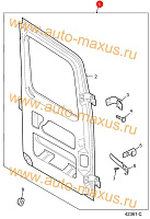 схема Дверь Максус задняя левая, средняя для LDV Maxus, LD 100