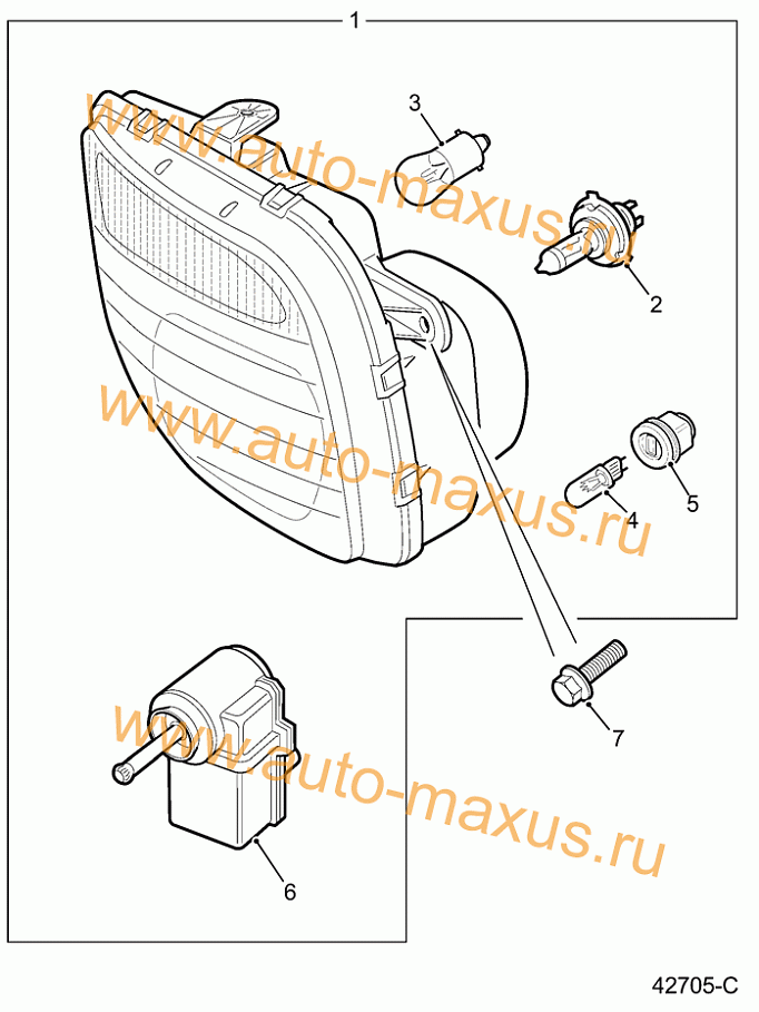 Блок фара головного света LDV Maxus для LDV Maxus, LD 100