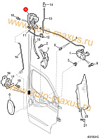 схема Замок передней двери в сборе левый для LDV Maxus, LD 100