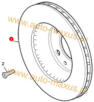 схема Диск тормозной Максус для колес 15&quot; для LDV Maxus, LD 100