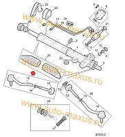 схема Поперечная рулевая тяга в сборе с наконечником правая сторона для LDV Maxus, LD 100