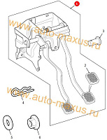схема Педальный узел в сборе для LDV Maxus, LD 100