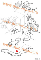 схема Трубка охлаждающей жидкости металлическая Б.У. Максус для LDV Maxus, LD 100