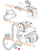 схема Обводной ролик ремня генератора для LDV Maxus, LD 100