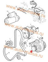 схема Обгоная муфта генератора (шкив) Maxus для LDV Maxus, LD 100