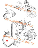 схема Приводной ремень для LDV Maxus, LD 100