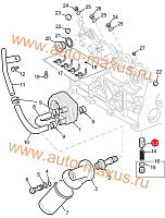 схема Редукционный клапан системы смазки двигателя  для LDV Maxus, LD 100