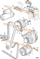 схема Комплект для замены роликов и ремня агрегатов Максус с кондиционером для LDV Maxus, LD 100