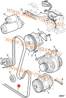 схема Приводной ремень (с кондиционером) для LDV Maxus, LD 100