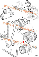 схема Обгоная муфта генератора (шкив) Maxus для LDV Maxus, LD 100