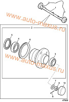 схема Комплект подшипников + сальник задней ступицы одна сторона  для LDV Maxus, LD 100