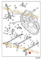 схема Вилка механизма переключения 1-2 передачи для LDV Maxus, LD 100