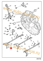 схема Вилка механизма переключения 5-ой передачи для LDV Maxus, LD 100