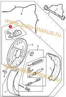 схема Рабочий тормозной цилиндр аналог для LDV Maxus, LD 100