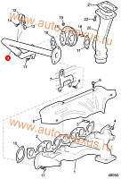 схема Трубка системы рециркуляции отработавших газов Б.У. для LDV Maxus, LD 100