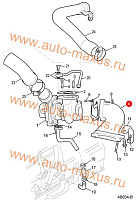 схема Труба выпускная турбокомпрессора Б.У. Максус для LDV Maxus, LD 100